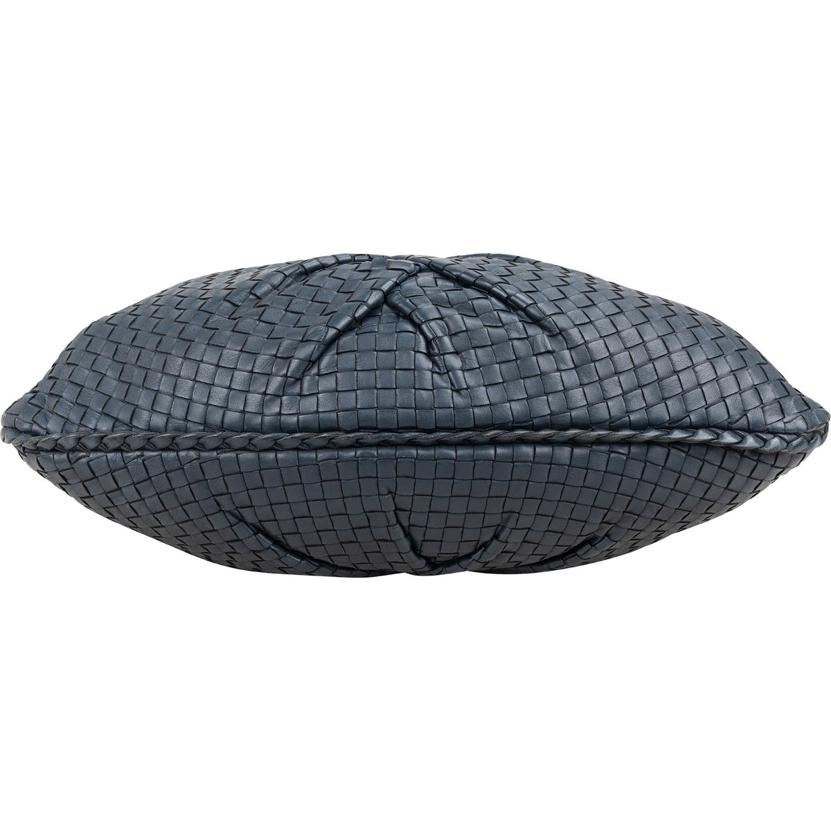 Bottega Veneta Blue Intrecciato Quilted Leather Belly Shoulder Bag