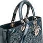 Christian Dior Cannage Patent Leather Medium Lady Dior Handbag