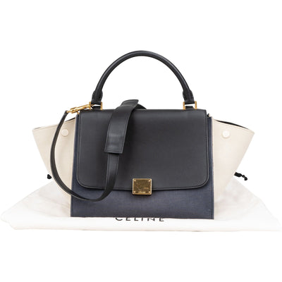 Sac à main Trapèze Céline en cuir et toile tricolore