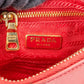 Prada Red Saffiano Leather Zip Mini Handbag