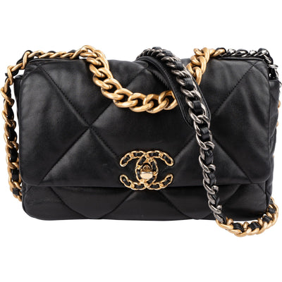 Chanel 19 Quilted Lambskin Medium Single Flap Crossbody Bag