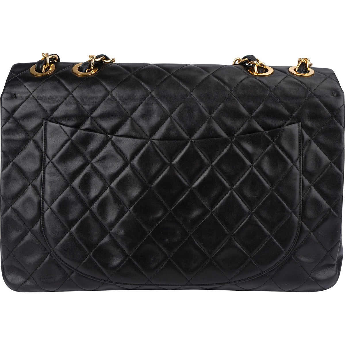 Chanel Lammleder Gold Maxi Single Flap Umhängetasche, Bild 4 von 14