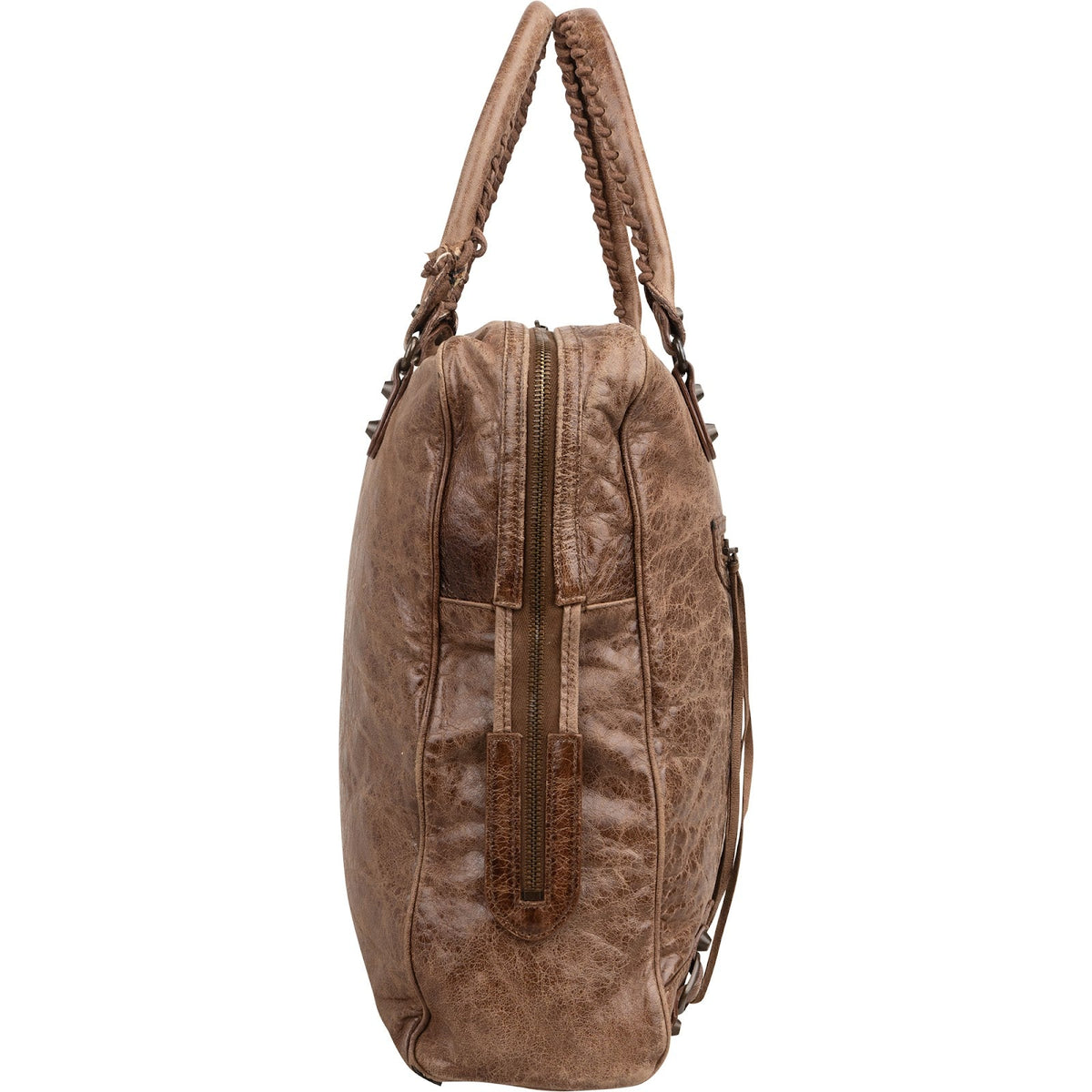 Balenciaga Braun Leder Paper Tote City Handtasche, Bild 3 von 12