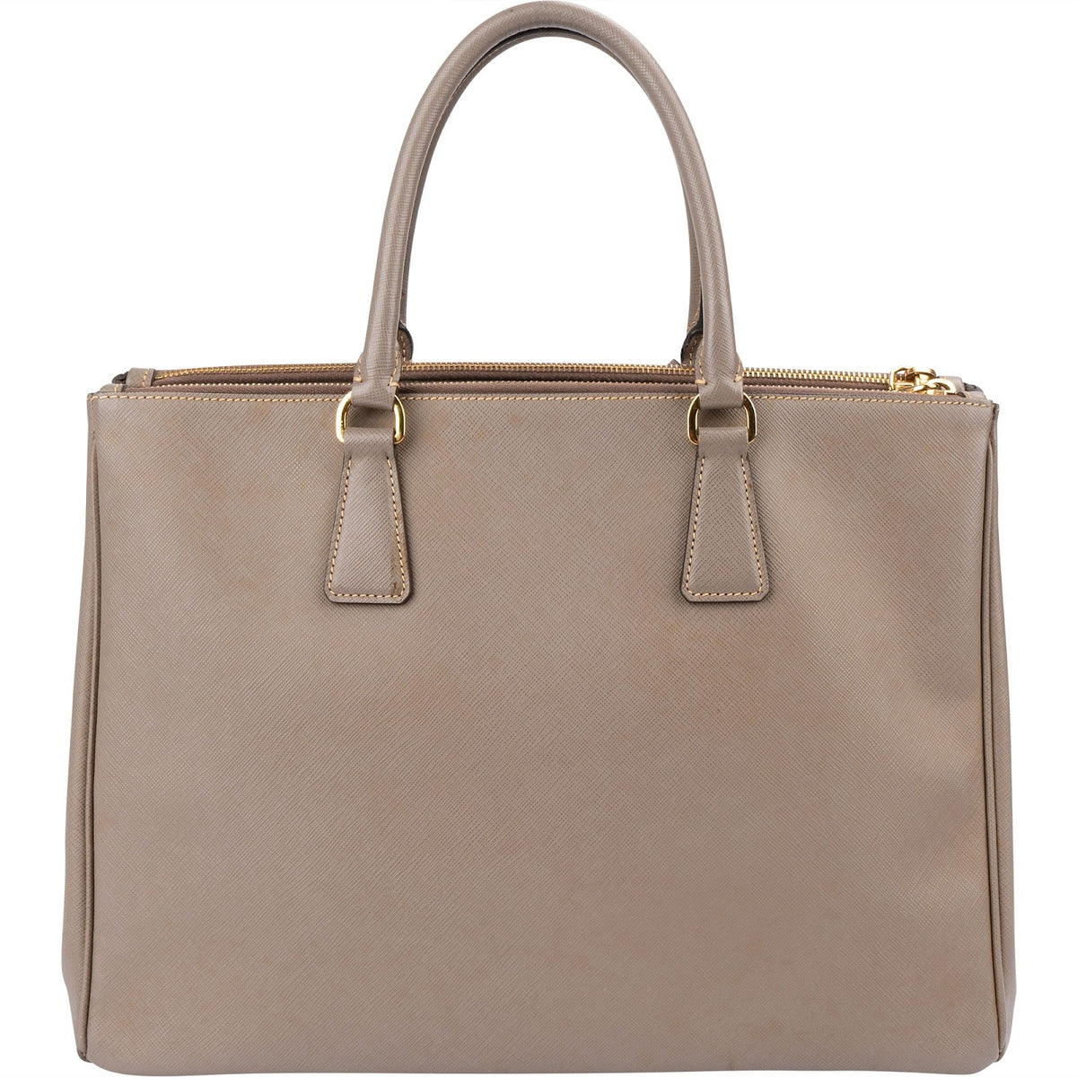 Bolso de mano Prada Galleria en piel Saffiano gris