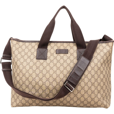 Gucci Monogram GG Supreme grote tote crossbodytas