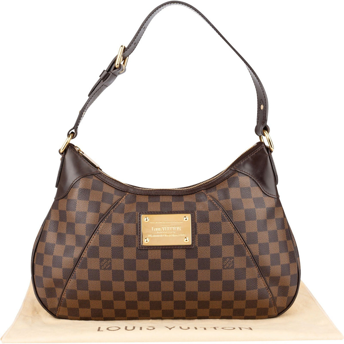 Borsa a spalla Louis Vuitton modello Thames GM in tela Monogram Damier Ebene