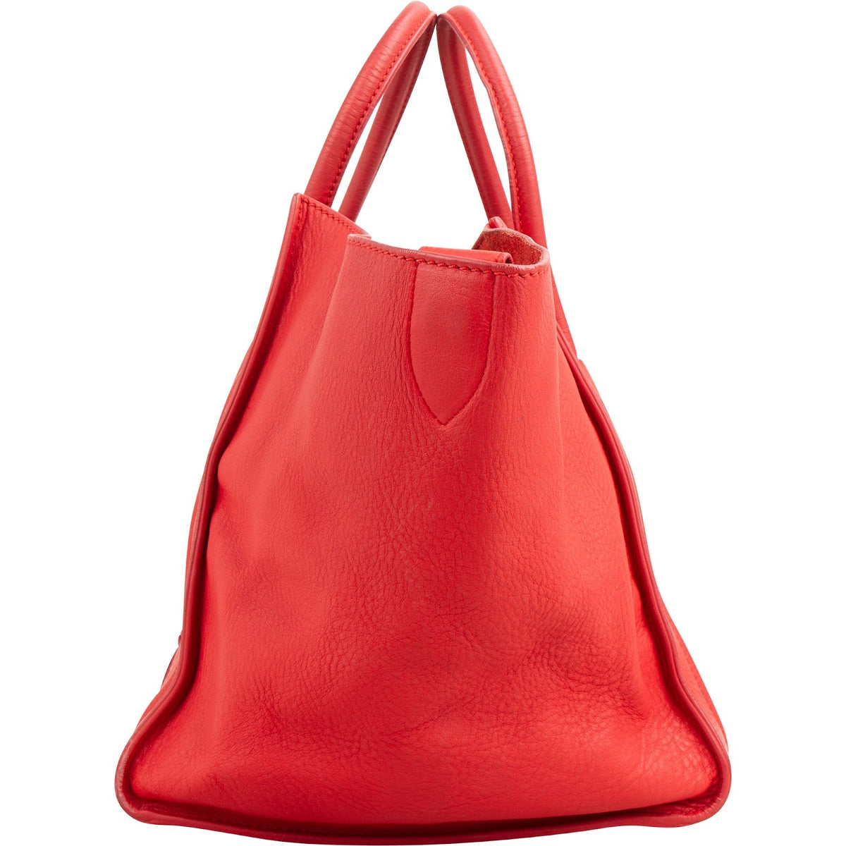 Bolso de mano Celine Large Luggage de piel de becerro Red Drummed
