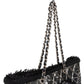 Chanel Patent Leather Fringed CC Large Shopping Tote Shoulder Bag