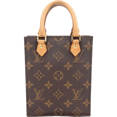 Louis Vuitton Monogram Canvas Petit Sac Plat Handbag