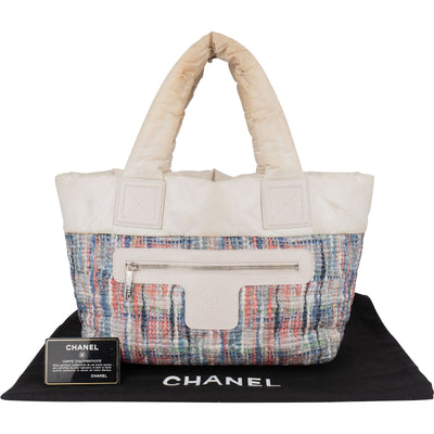 Bolso tote Chanel Coco Cocoon con aspecto de tweed de nailon