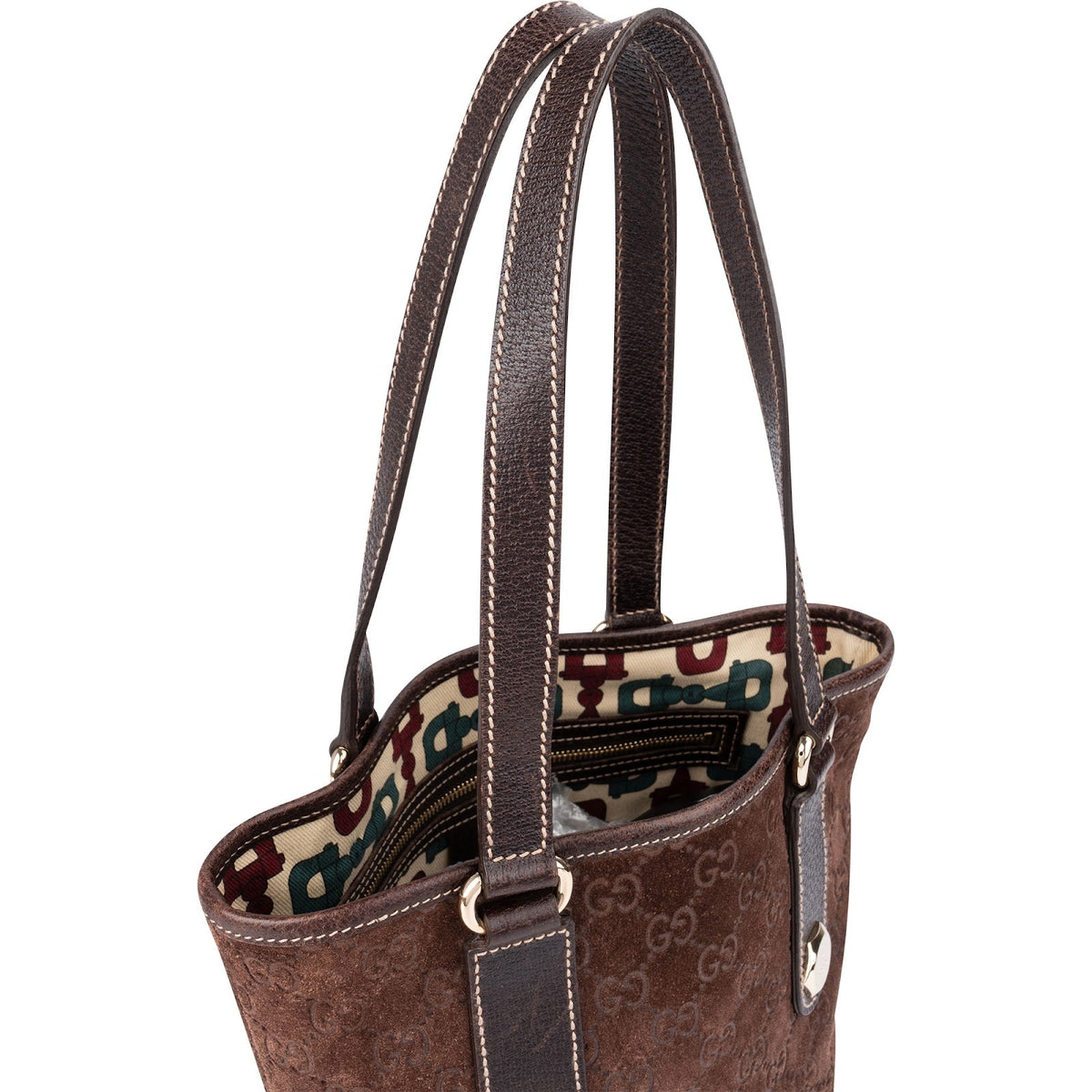 Gucci Tote aus geprägtem GG Wildleder – Ansicht 2