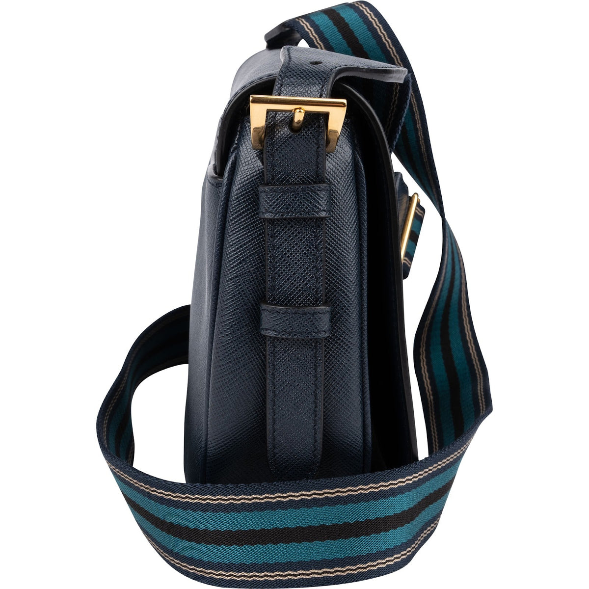 Borsa a tracolla Prada in pelle Saffiano blu