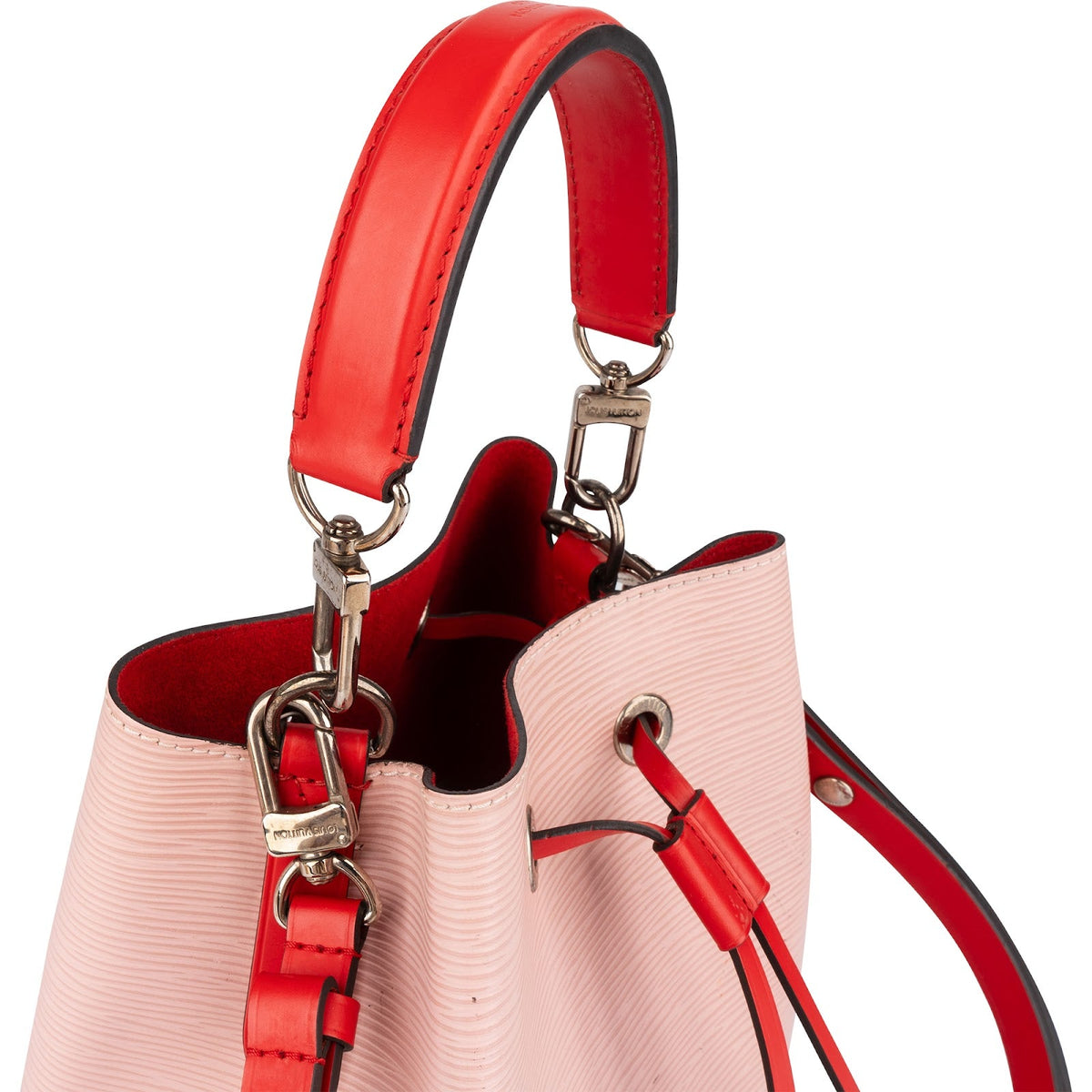 Borsa a tracolla Louis Vuitton NéoNoé BB in pelle Epi bicolore rosa