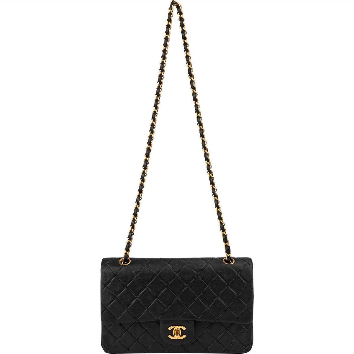 Chanel Lammleder Gold Medium Double Flap Schultertasche, Bild 11 von 16