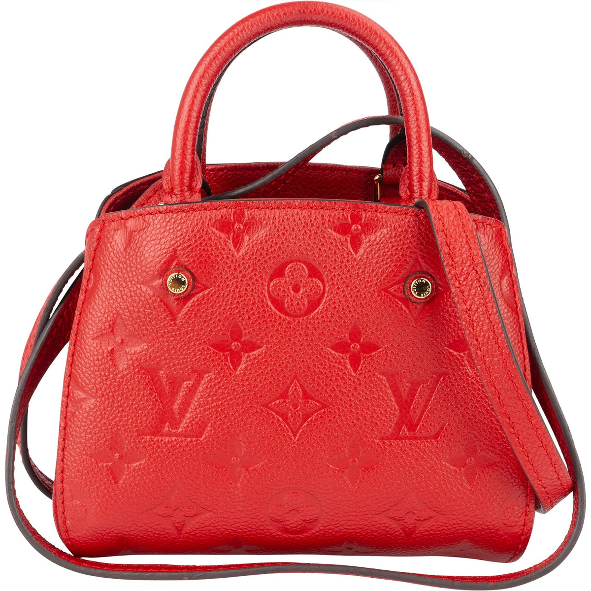 Sac à bandoulière Nano Montaigne Louis Vuitton en cuir Monogram Empreinte