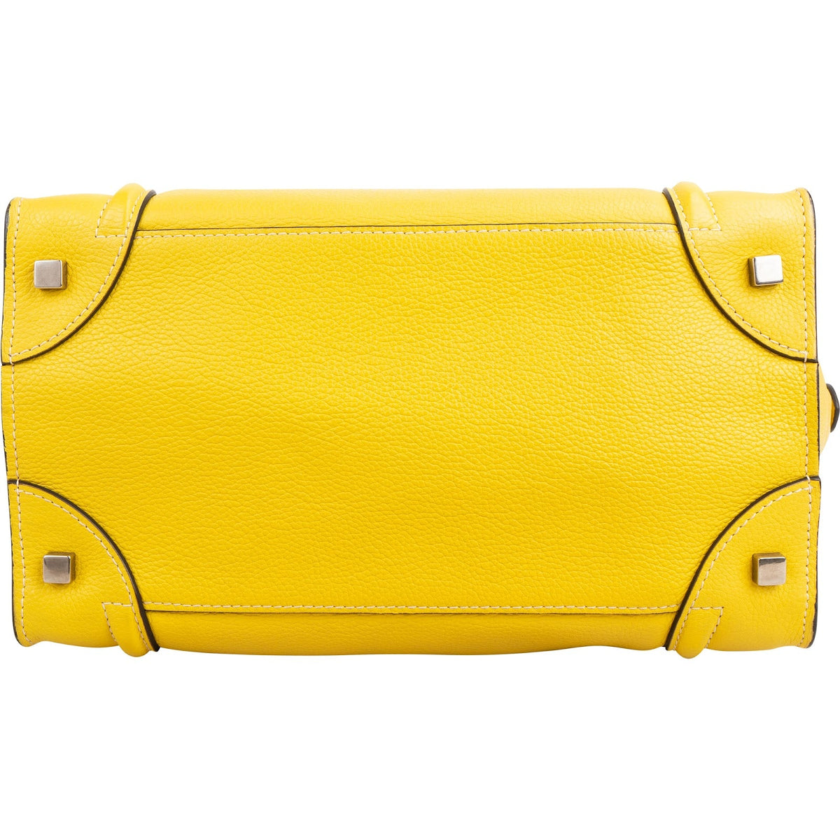 Celine Yellow Drummed Calfskin Luggage Tote Handtas