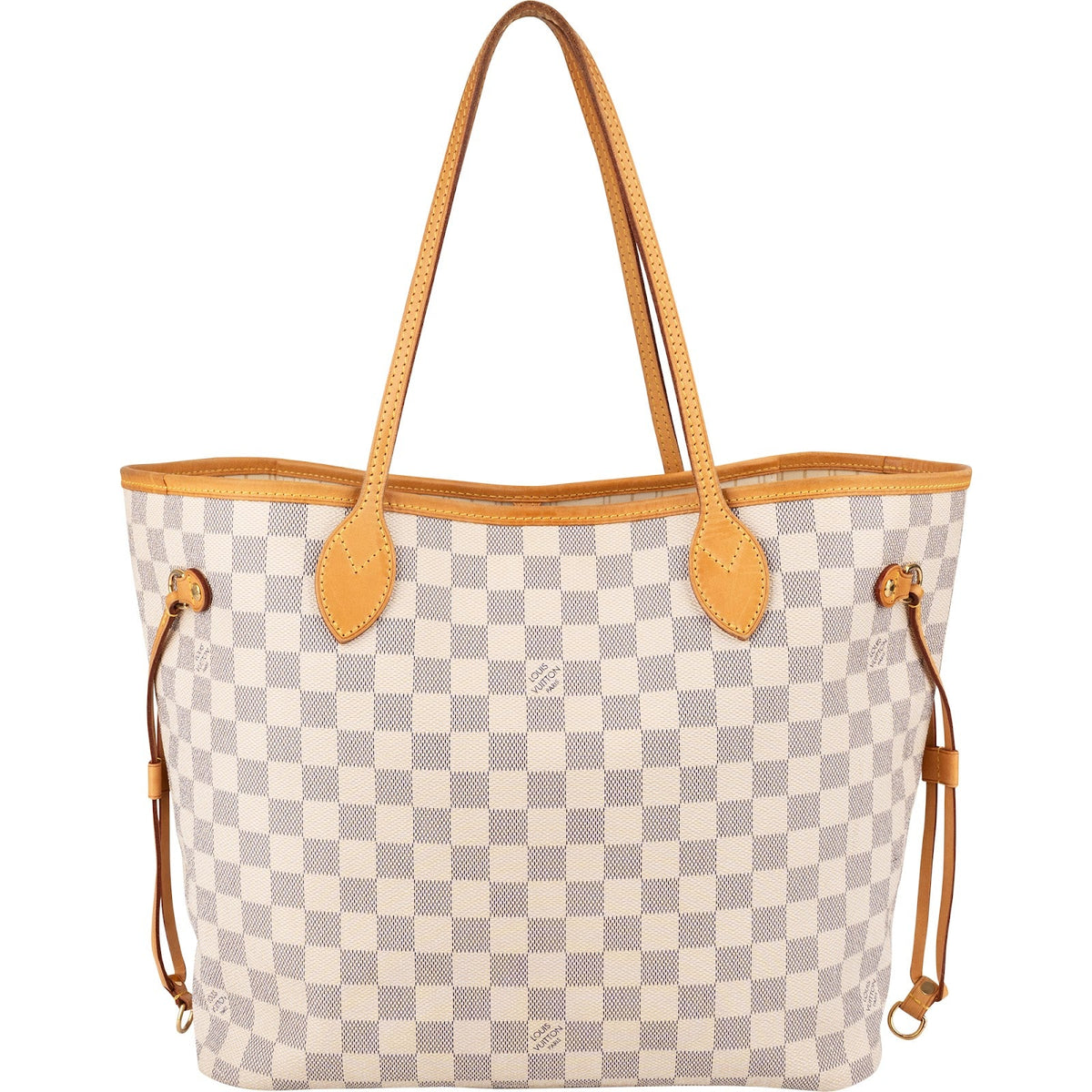 Borsa a spalla Louis Vuitton Neverfull MM in tela Monogram Damier Azur