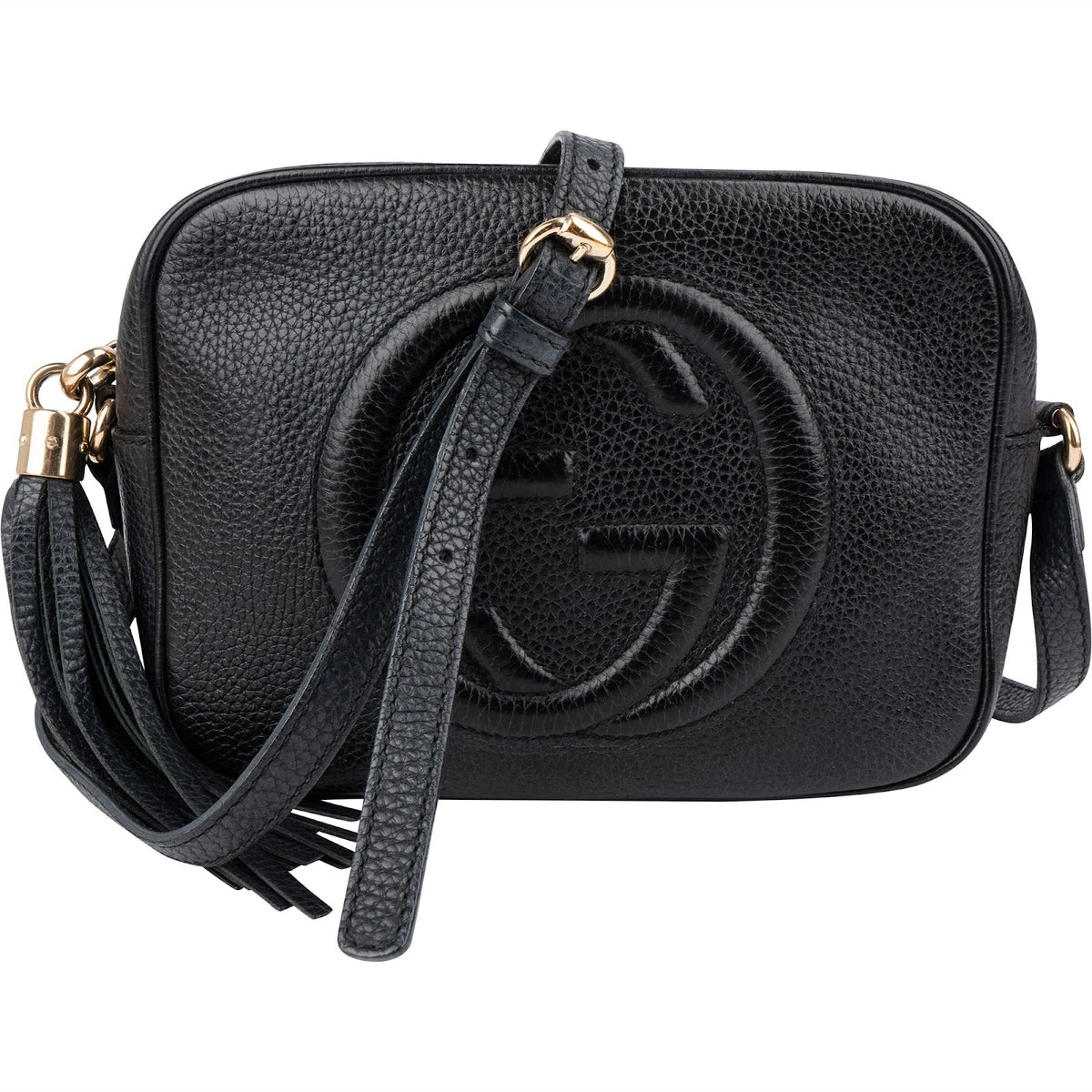 Gucci Schwarz Soho Disco aus Leder – Vorderansicht