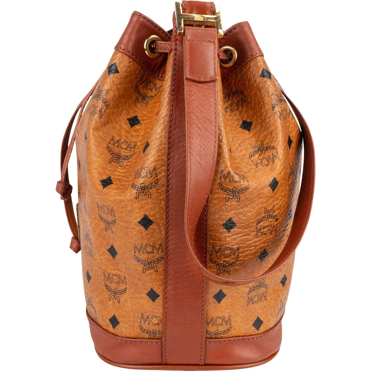 MCM Monogram Visetos Drawstring Bucket Umhängetasche, Bild 4 von 10
