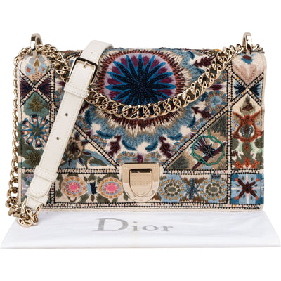 Christian Dior Limited Edition geborduurde Kaleidiorscopie Diorama schoudertas