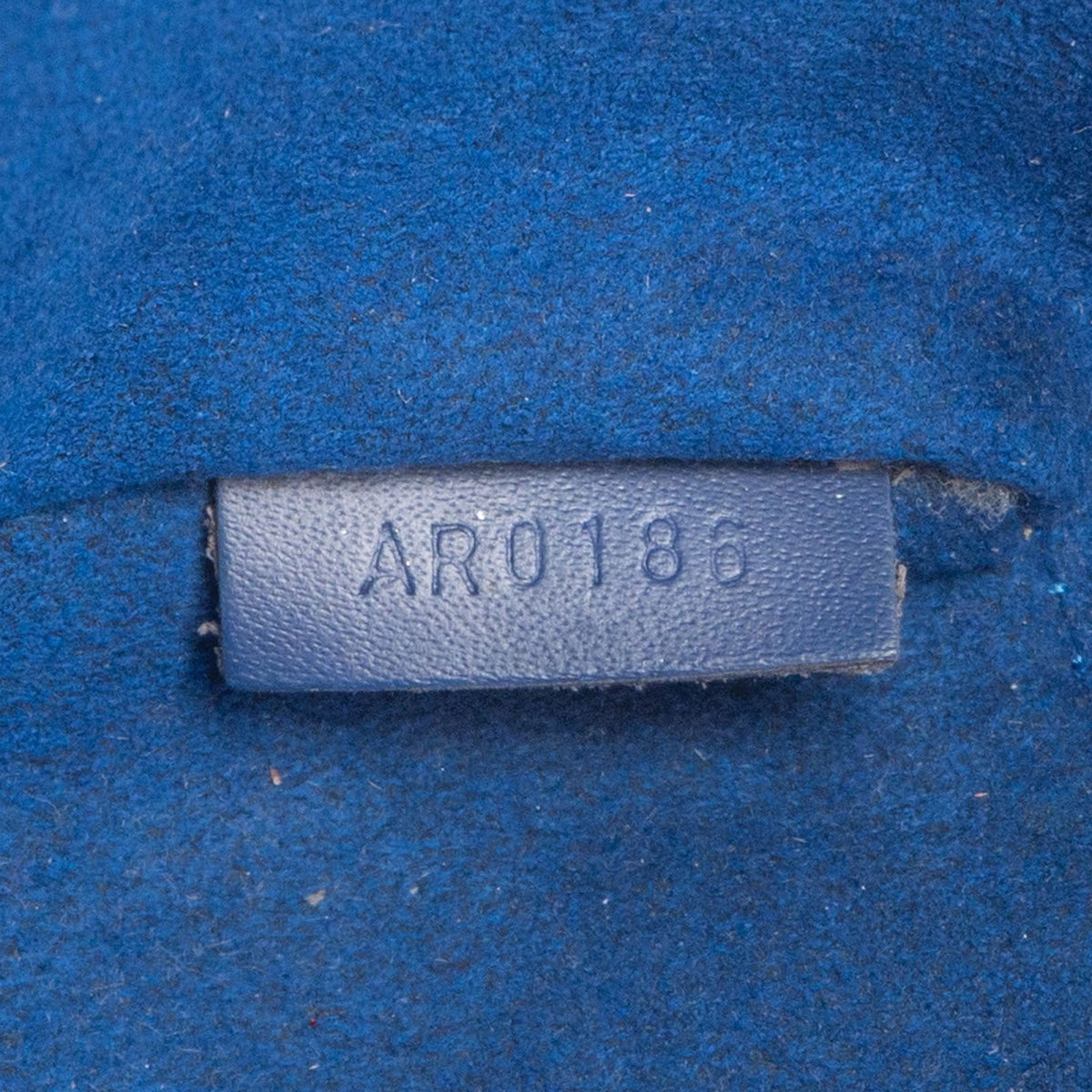 Borsa a tracolla Louis Vuitton Nano Sac Noé in pelle Epi blu
