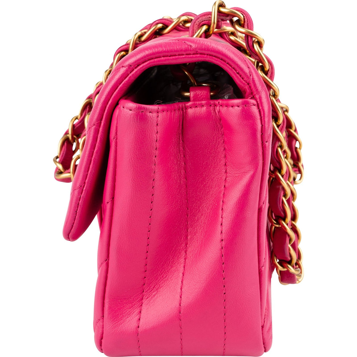 Chanel Chevron Lammleder Single Flap Umhängetasche, Bild 5 von 14