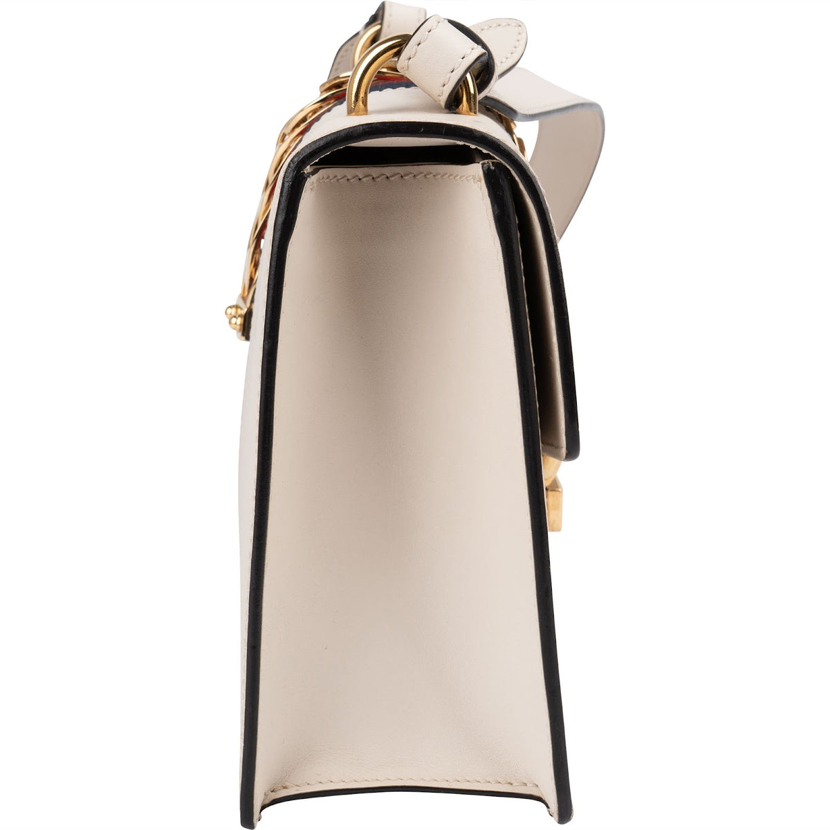 Borsa a spalla Gucci Sylvie in pelle bianca