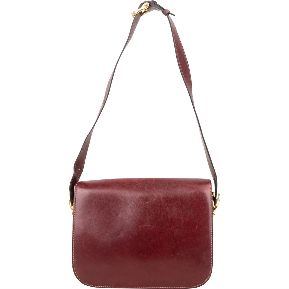 Sac à épaule Celine Bordeaux Bocalf Flap Triomphe