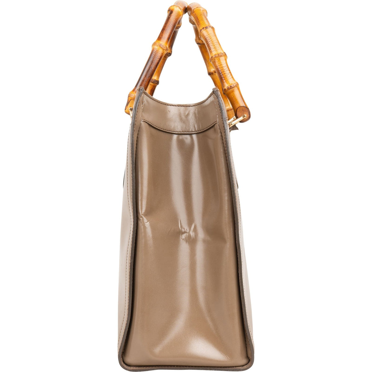 Bolso tote Gucci de piel lisa con bambú