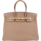 Hermès Taupe Togo Birkin 35 aus Togo-Leder – Vorderansicht