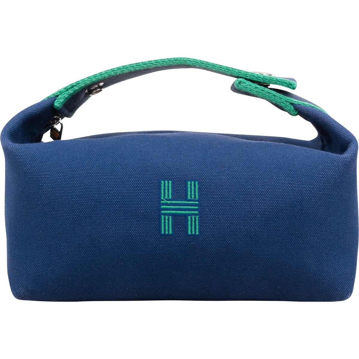 Hermès Blue Canvas Bride-a-Brac Case Toiletry Bag