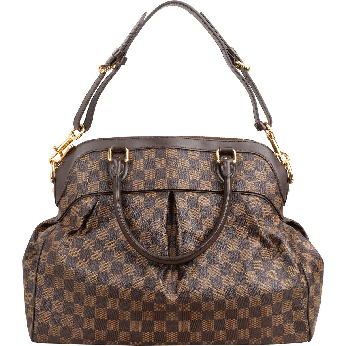 Borsa a mano Louis Vuitton Trevi GM in tela Monogram Damier Ebene