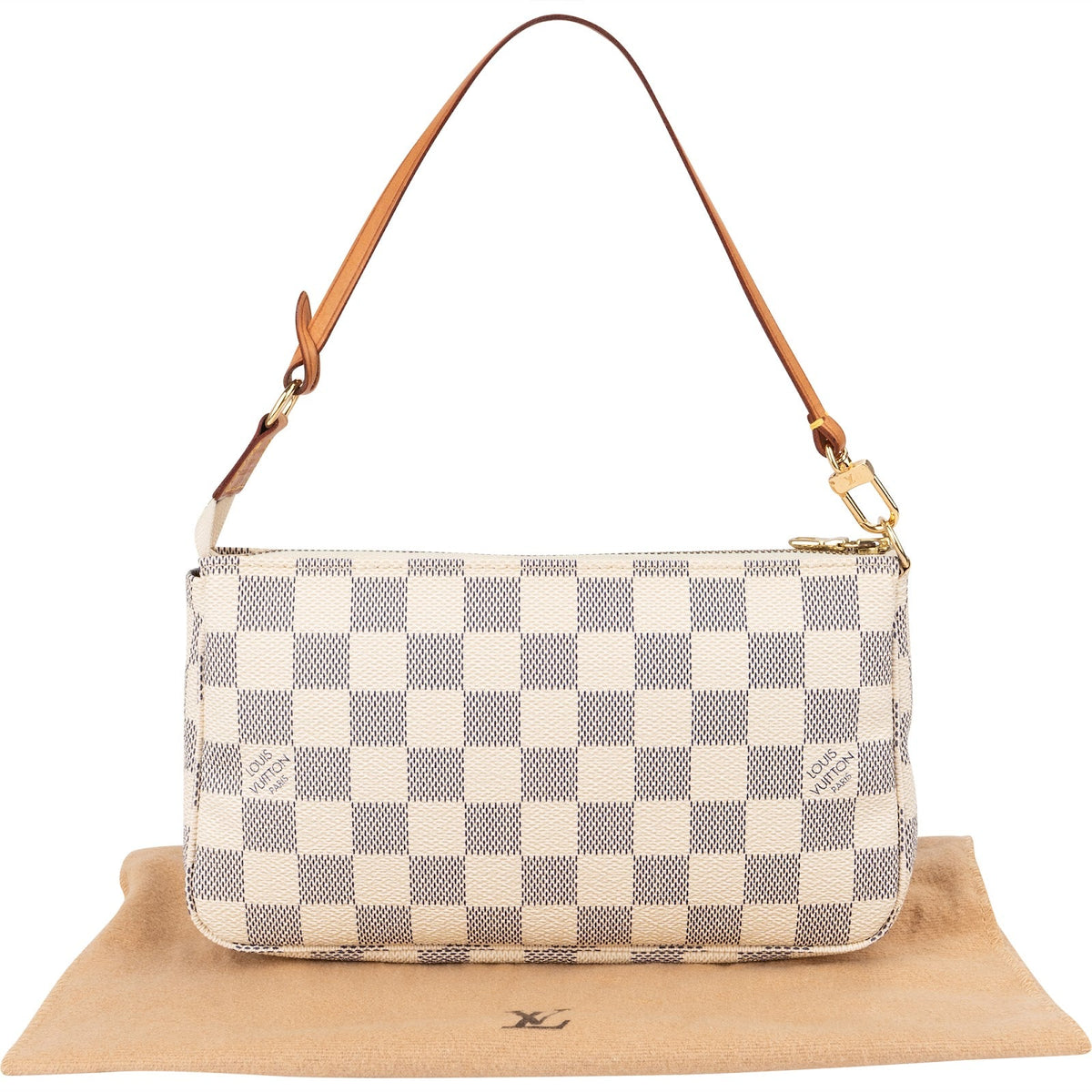 Bolso de mano Louis Vuitton Pochette Accessoires en lona Damier Azur