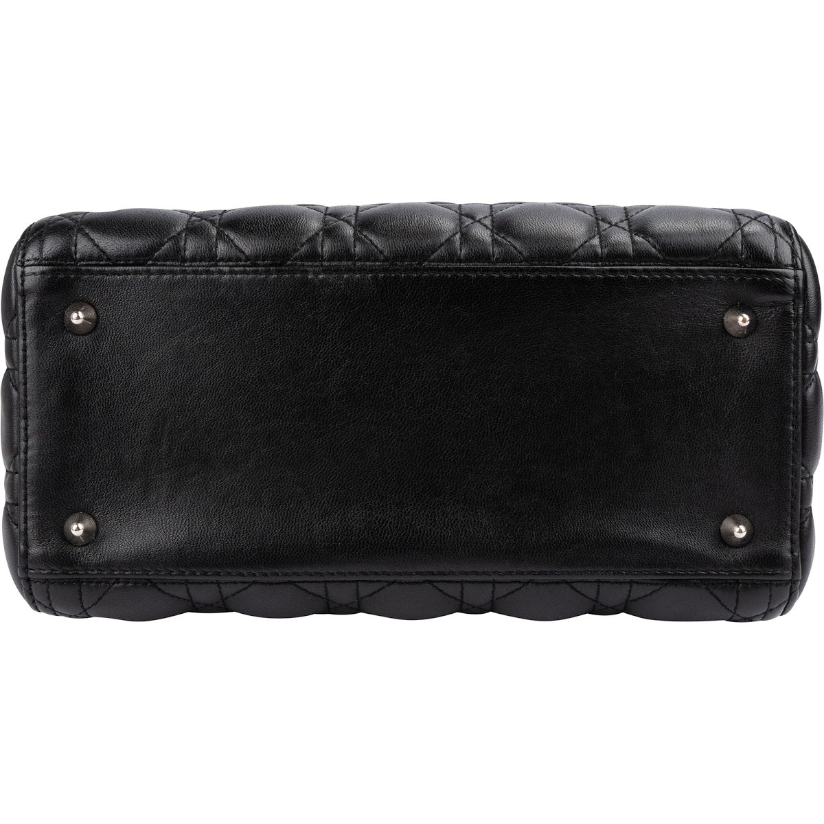 Christian Dior Black Quilted Lambskin Lady Dior Handbag