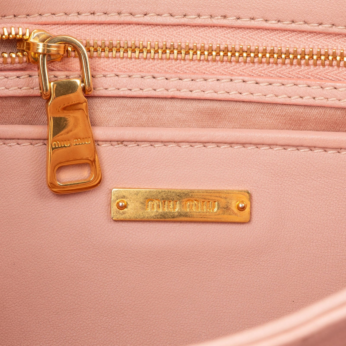 Miu Miu Matelassé Nappa Leather Fold Over Clutch Crossbody Bag