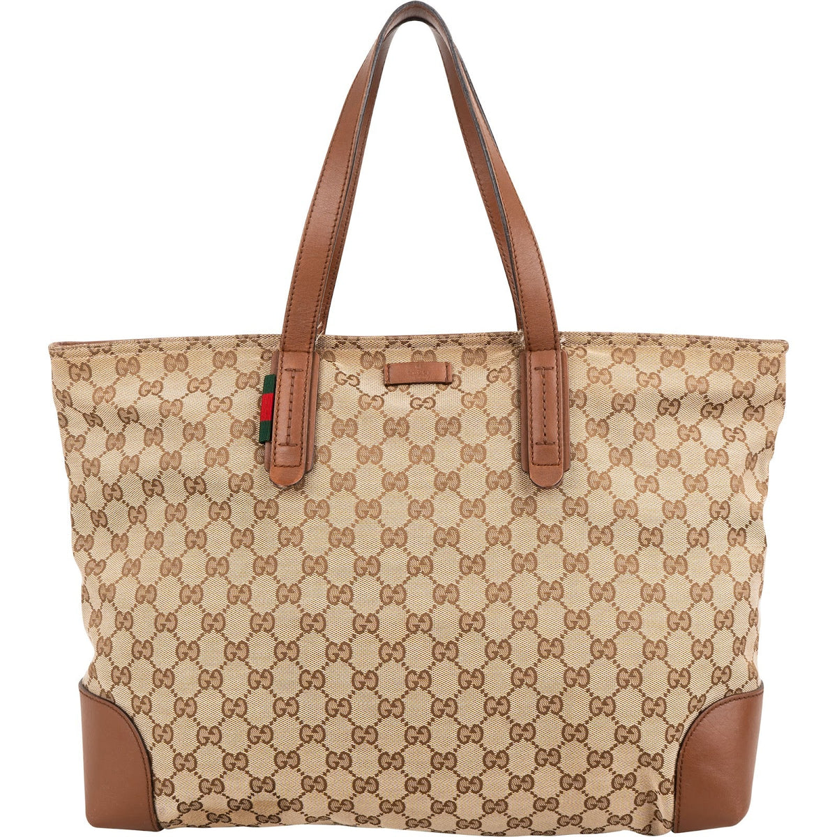 Gucci Web Tote aus GG Canvas – Vorderansicht