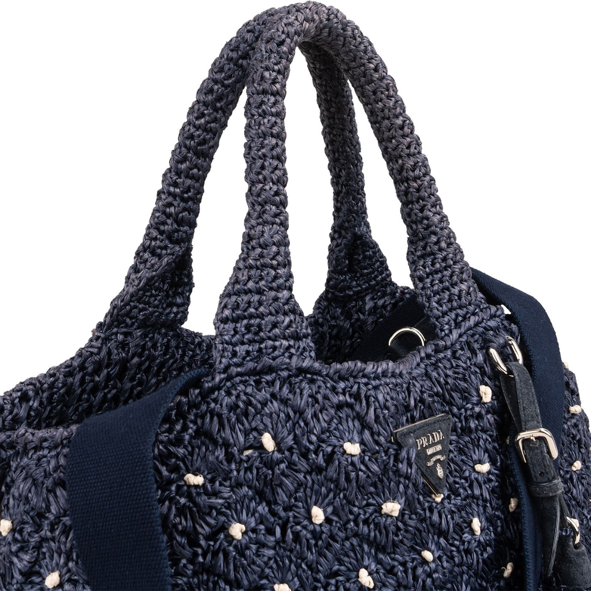 Prada Woven Raffia Polka-Dot Tote, Bild 3 von 12
