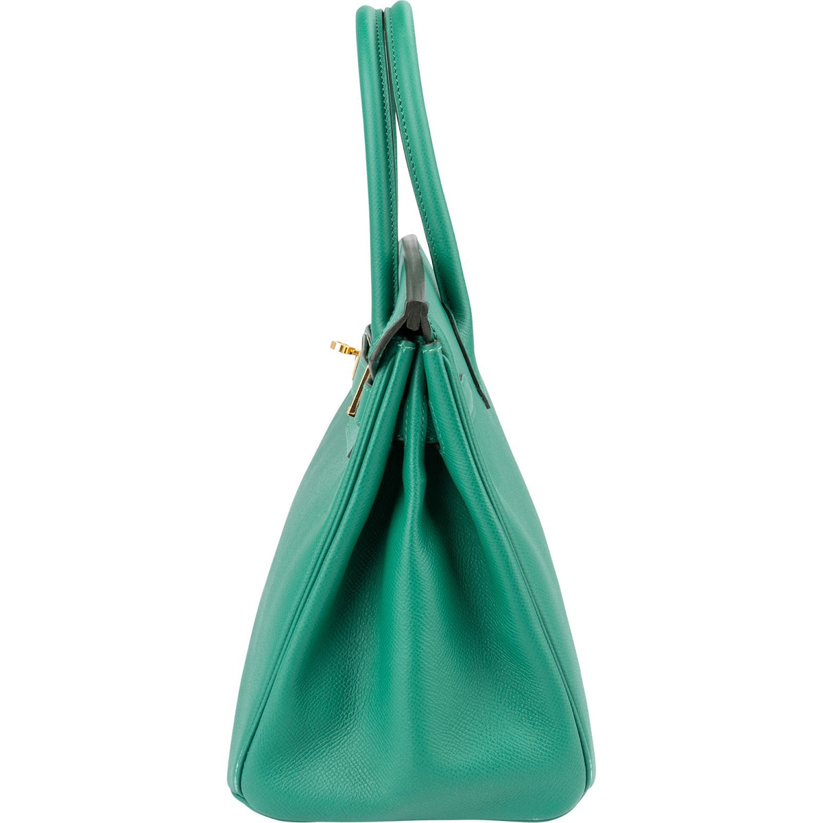 Borsa Birkin 30 Hermès in pelle Epsom color Vert Vertigo con hardware oro