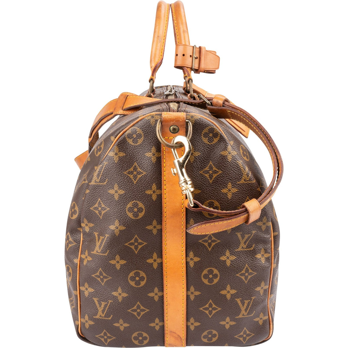 Borsa da viaggio Louis Vuitton Keepall 50 Bandoulière in tela Monogram