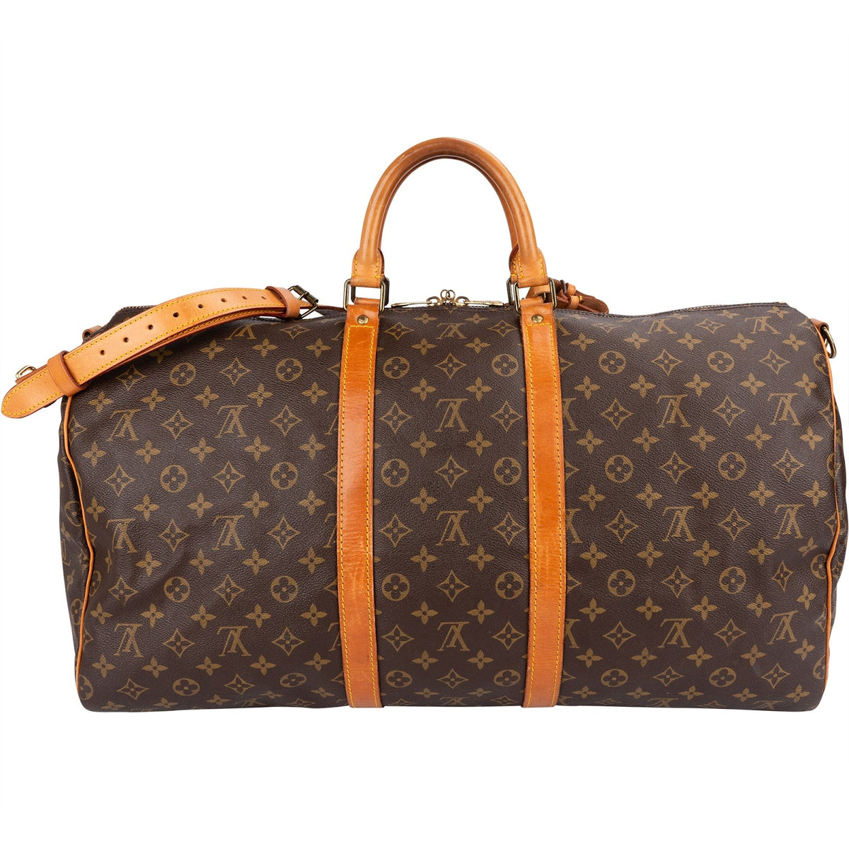 Bolsa de viaje Louis Vuitton Keepall 55 Bandoulière en lona Monogram