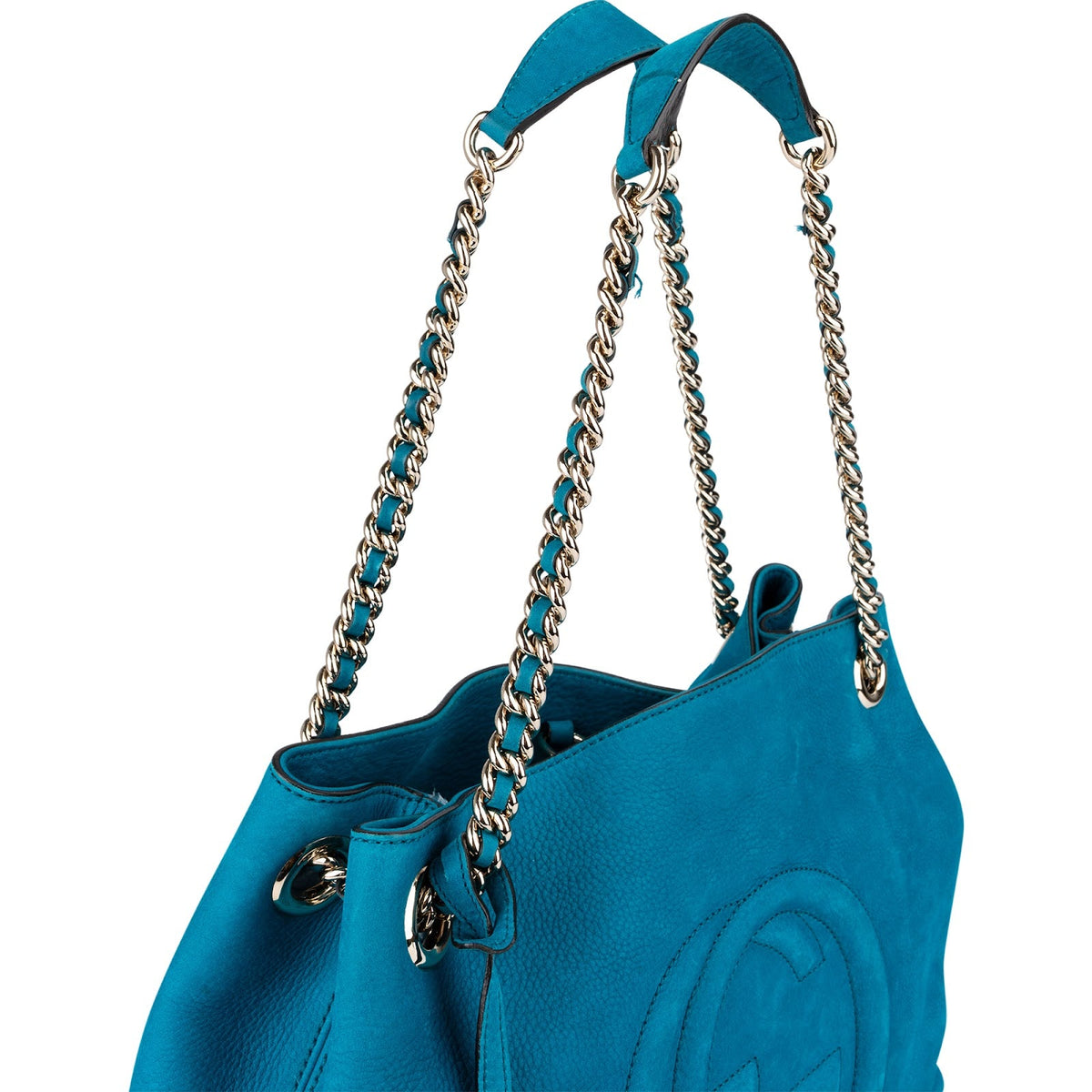 Bolso tote de hombro Gucci Soho de ante con cadena
