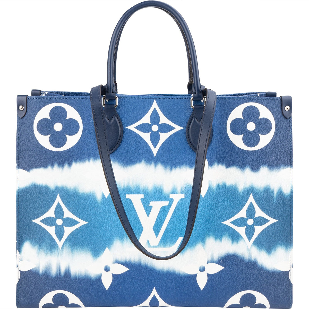 Louis Vuitton Bleu Sky Monogram Giant Escale OnTheGo GM schoudertas
