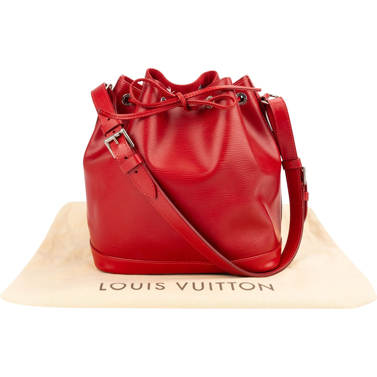 Louis Vuitton Red Epi Leather NM Sac Noé Petit Shoulder Bag