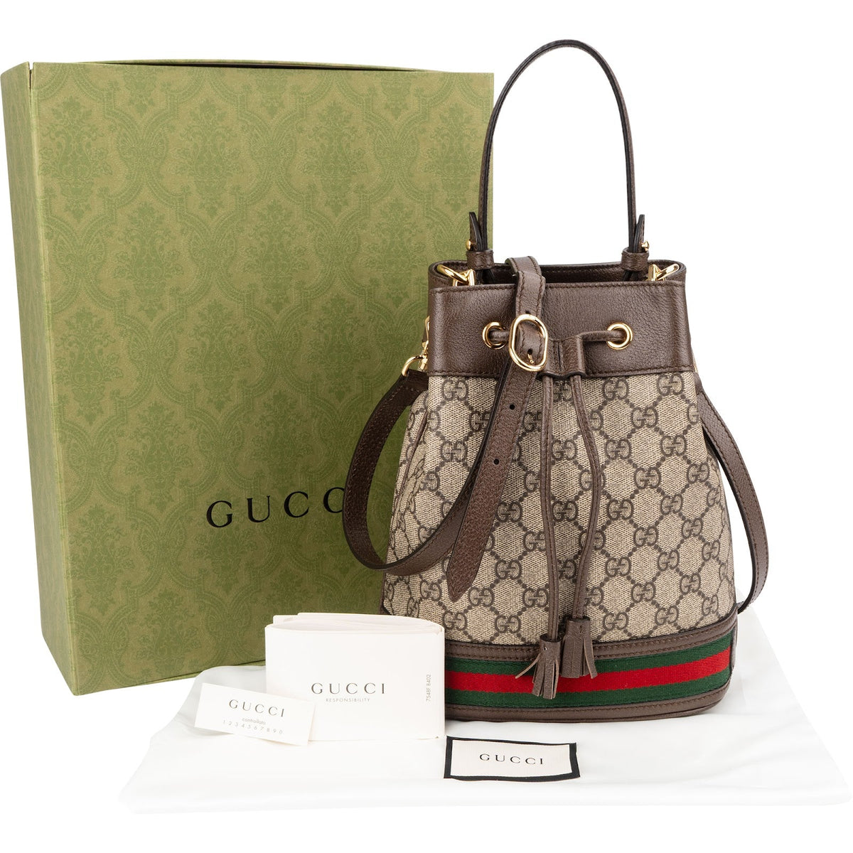 Sac bandoulière Gucci Ophidia Bucket en toile GG Supreme