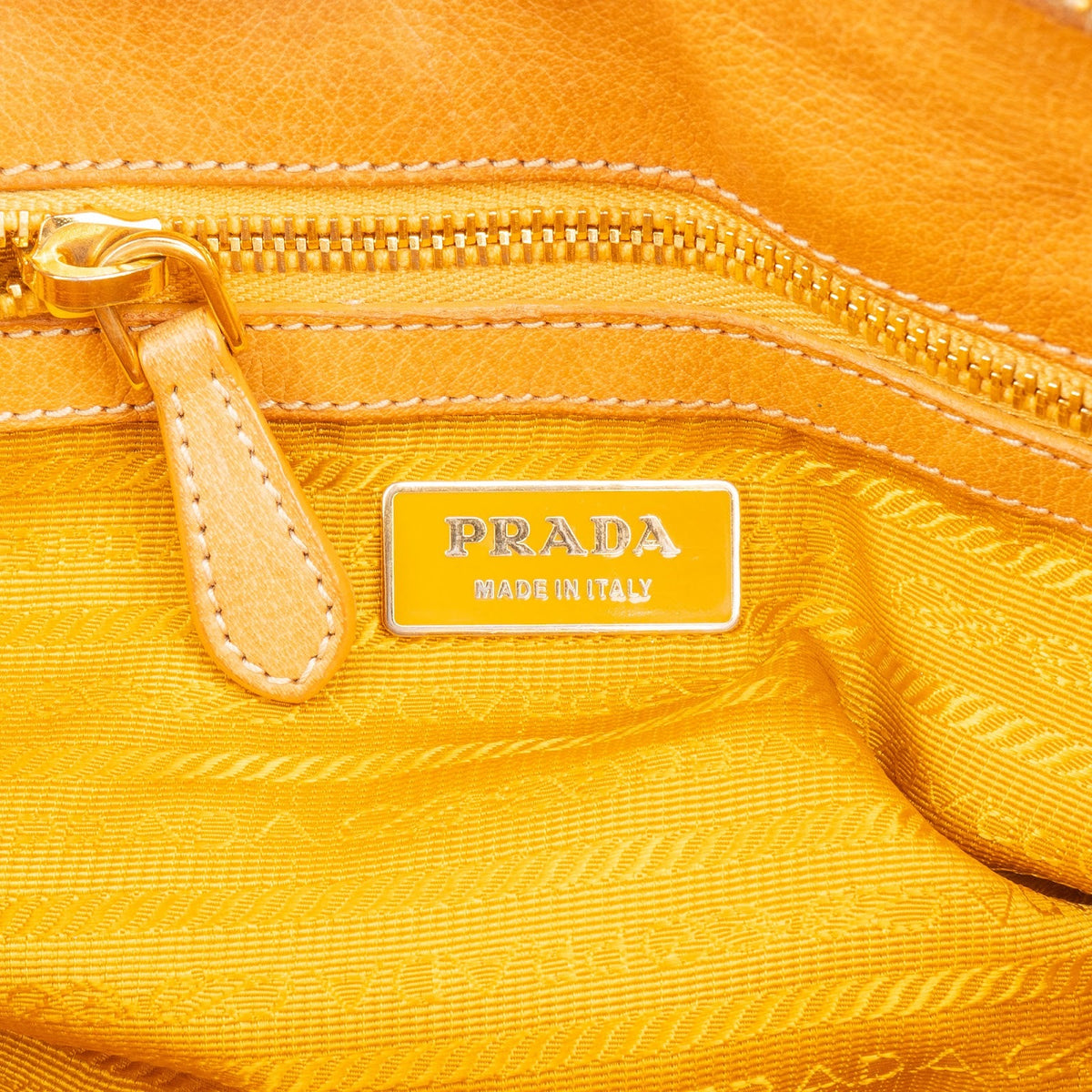 Prada Tessuto Gaufre Woven Handle Satchel Handtasche, Bild 10 von 11