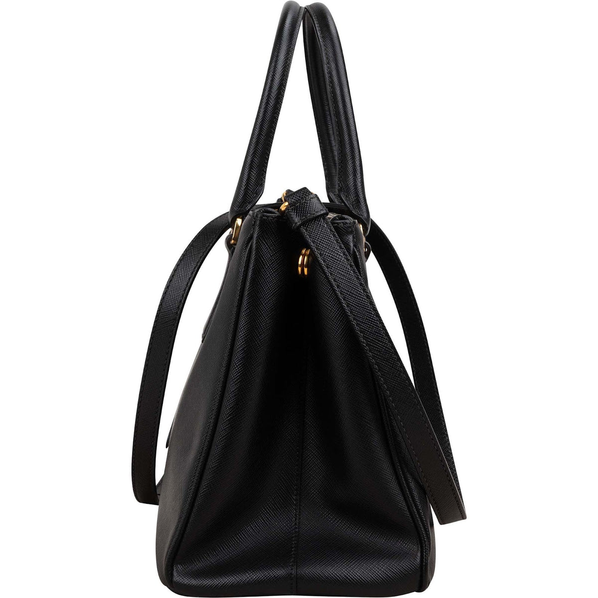 Borsa a mano piccola Galleria Prada in pelle Saffiano Noir