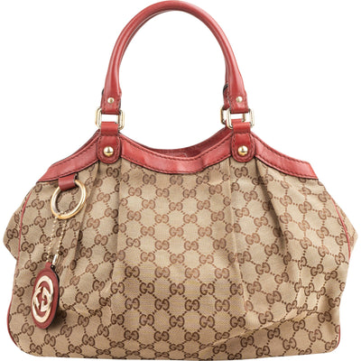 Gucci Monogram GG Canvas Sukey Tote Handbag
