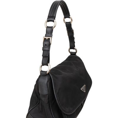 Prada Tessuto Nylon Triangle Flap Pocket Shoulder Bag