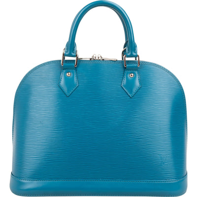 Louis Vuitton Alma PM-handtas van blauw Epi-leer