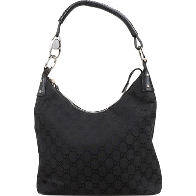 Gucci schoudertas met geweven hengsel van GG-monogramcanvas